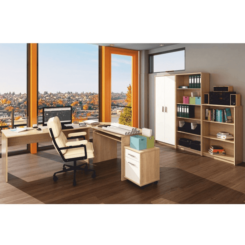 Casa si Gradina - Mobilier - Dulapuri si sifoniere - Dulapuri - Dulapior de birou cu cheie, stejar sonoma/alb, JOHAN 2 NEW 12 - Infinity.ro