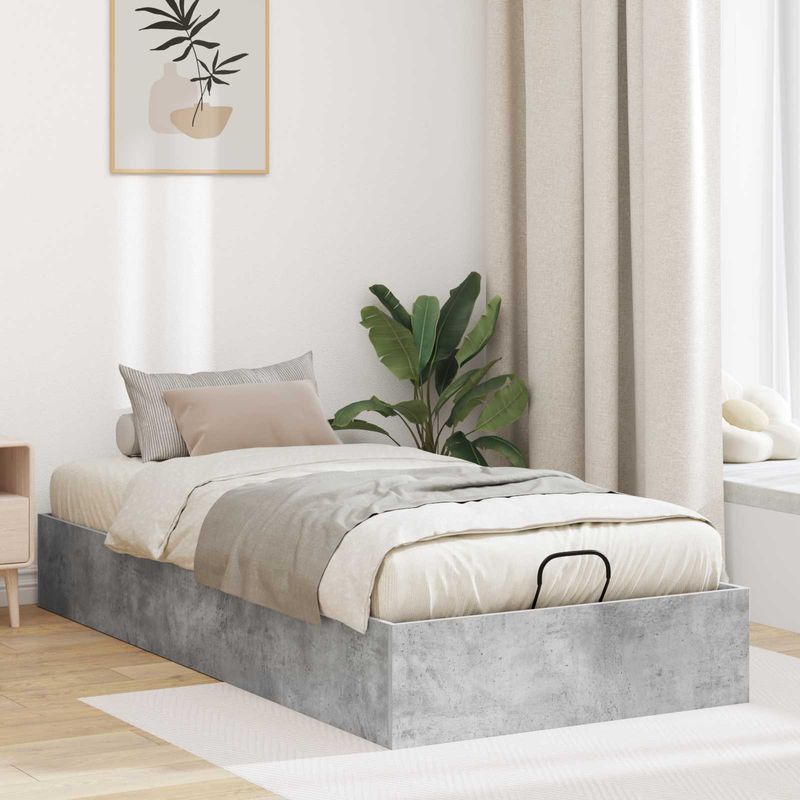Casa si Gradina - Mobilier - Paturi si accesorii - Paturi - Cadru de pat otoman Gri din beton 193 x 120 x 25 cm - Infinity.ro