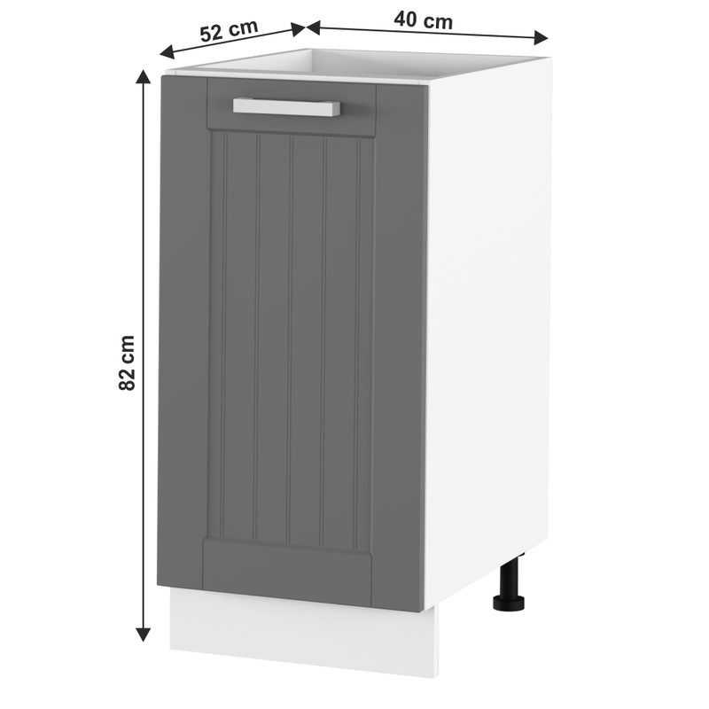 Casa si Gradina - Mobilier - Dulapuri si sifoniere - Dulapuri - Dulap inferior, gri inchis/alb, JULIA TYP 52 - Infinity.ro