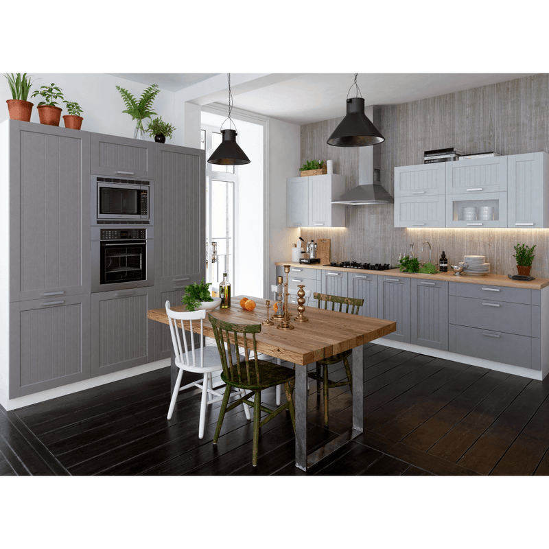 Casa si Gradina - Mobilier - Dulapuri si sifoniere - Dulapuri - Dulap inferior de colt, gri deschis/alb, universala, JULIA TYP 62 - Infinity.ro