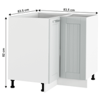 Casa si Gradina - Mobilier - Dulapuri si sifoniere - Dulapuri - Dulap inferior de colt, gri deschis/alb, universala, JULIA TYP 62 - Infinity.ro