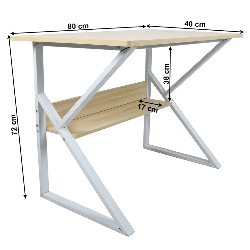 Casa si Gradina - Mobilier - Mese si birouri - Birouri - Birou cu raft, stejar natural/alb, TARCAL 80 - Infinity.ro