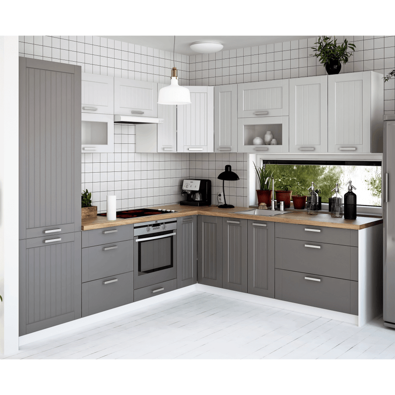 Casa si Gradina - Mobilier - Dulapuri si sifoniere - Dulapuri - Dulap superior, gri inchis/alb, JULIA TYP 6 - Infinity.ro