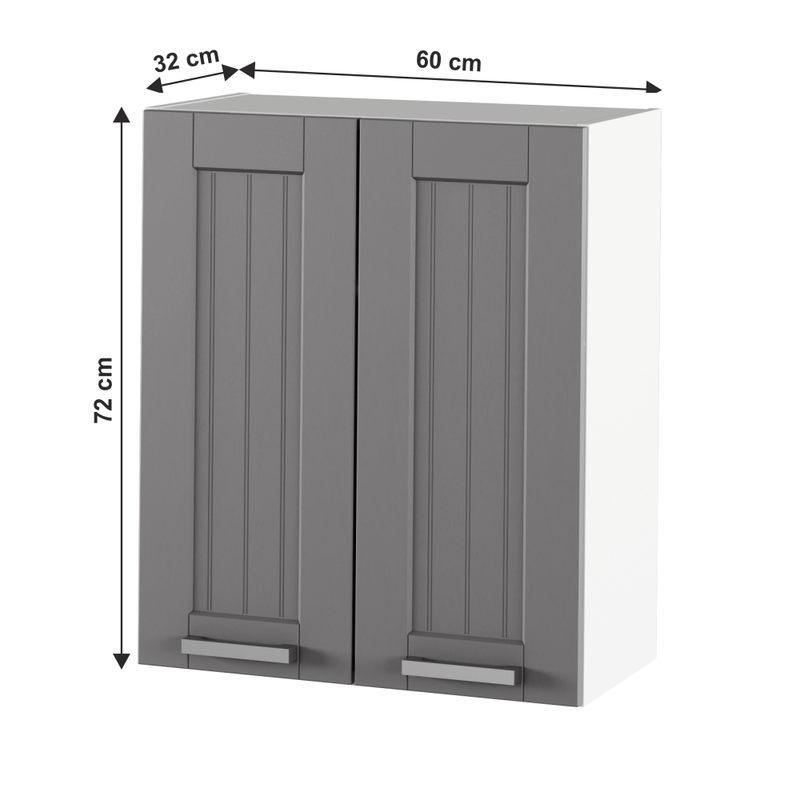 Casa si Gradina - Mobilier - Dulapuri si sifoniere - Dulapuri - Dulap superior, gri inchis/alb, JULIA TYP 6 - Infinity.ro