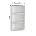 Casa si Gradina - Mobilier - Dulapuri si sifoniere - Dulapuri - Dulap superior de colt, alb, universala, JULIA TYP 3 - Infinity.ro