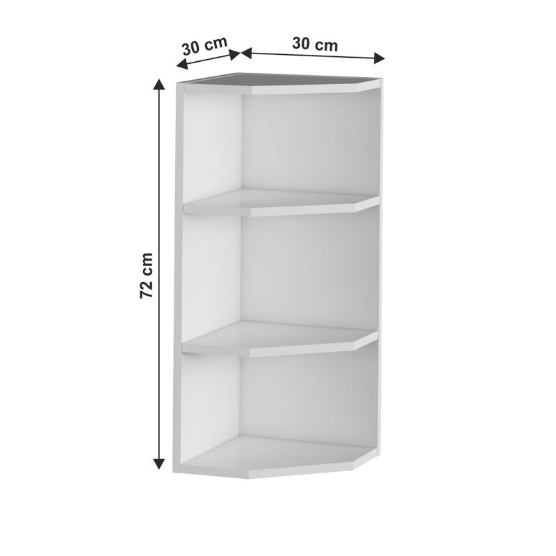 Casa si Gradina - Mobilier - Dulapuri si sifoniere - Dulapuri - Dulap superior de colt, alb, universala, JULIA TYP 3 - Infinity.ro