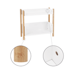 Casa si Gradina - Mobilier - Biblioteci si rafturi - Rafturi - Etajera cu 2 rafturi, bambus natural / alb, BALTIKA TYPE 1 - Infinity.ro