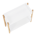 Casa si Gradina - Mobilier - Biblioteci si rafturi - Rafturi - Etajera cu 2 rafturi, bambus natural / alb, BALTIKA TYPE 1 - Infinity.ro