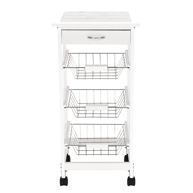Casa si Gradina - Bucatarie si vesela - Ustensile bucatarie - Cosuri servire - Carucior de servire, alb, KORUS - Infinity.ro