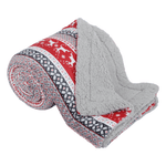 Casa si Gradina - Textile si covoare - Pături și cuverturi - Pături - Patura cu doua fete imitatie miel, motiv iarna, 150x200, RENIFE - Infinity.ro