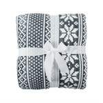 Casa si Gradina - Textile si covoare - Pături și cuverturi - Pături - Patura cu doua fete imitatie miel, motiv iarna, 150x200, MALENA - Infinity.ro