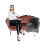 Casa si Gradina - Mobilier - Canapele si coltare - Banchete - Banca in stil Art-deco, catifea Velvet roz/crom auriu, NOBLIN - Infinity.ro