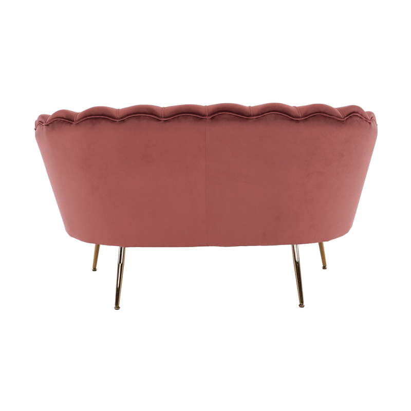 Casa si Gradina - Mobilier - Canapele si coltare - Banchete - Banca in stil Art-deco, catifea Velvet roz/crom auriu, NOBLIN - Infinity.ro