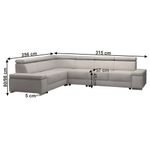 Casa si Gradina - Mobilier - Canapele si coltare - Coltare - Coltar, gri bej Taupe, model stanga, BOBY - Infinity.ro