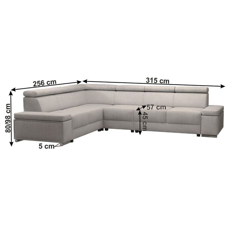 Casa si Gradina - Mobilier - Canapele si coltare - Coltare - Coltar, gri bej Taupe, model stanga, BOBY - Infinity.ro