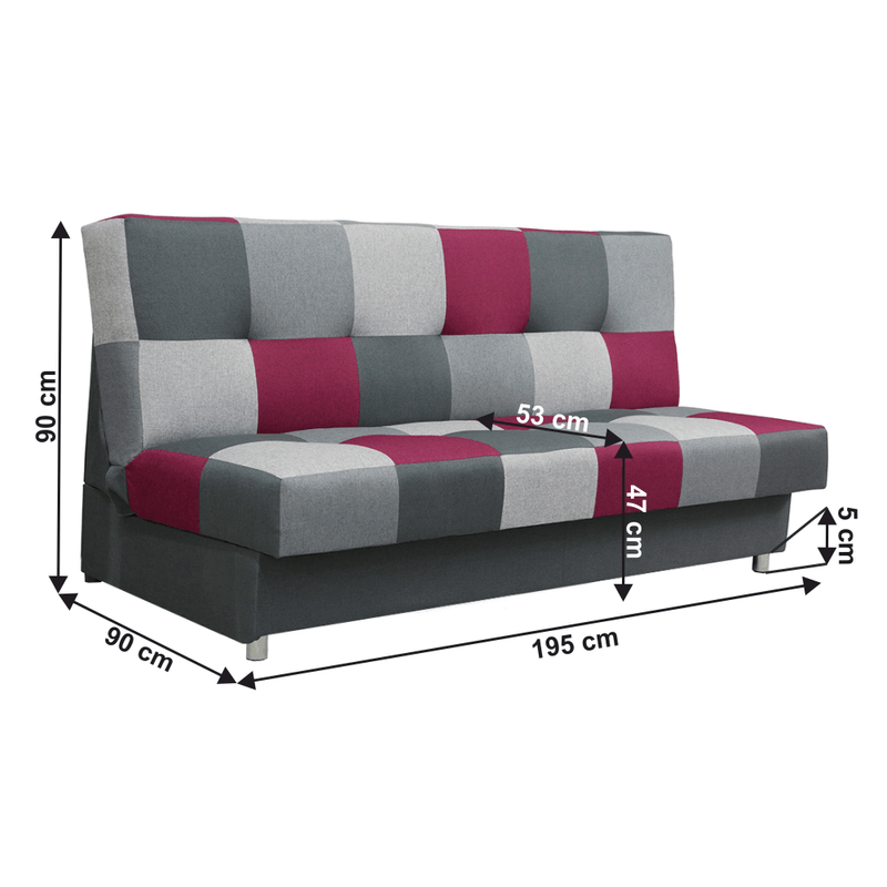 Casa si Gradina - Mobilier - Canapele si coltare - Canapele - Canapea, visiniu, tesatura malmo, ALABAMA - Infinity.ro