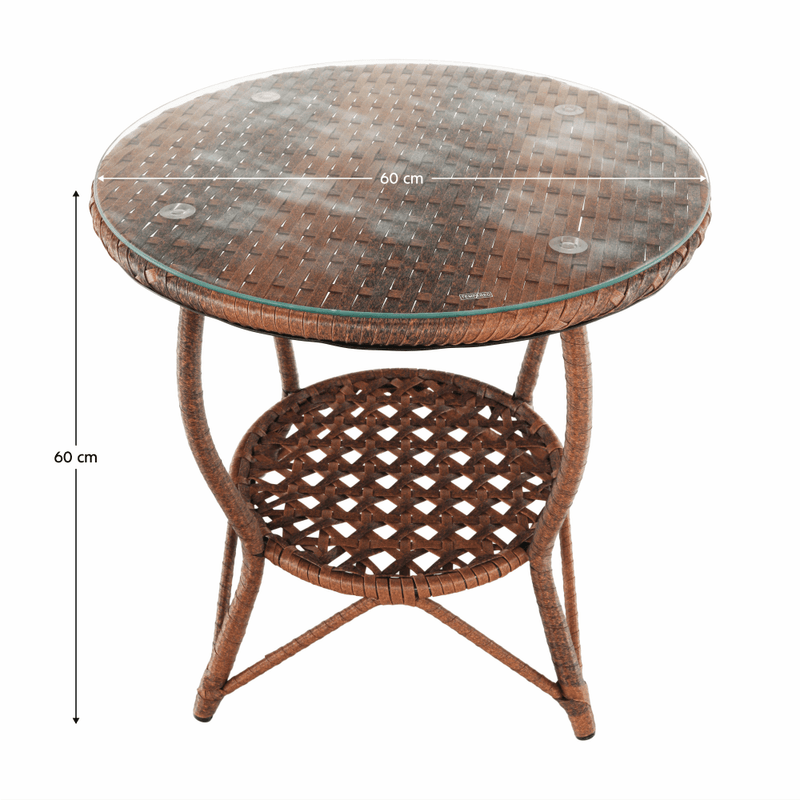 Casa si Gradina - Gradina si terasa - Mobilier exterior - Seturi mobila gradina - Set de gradina din rattan  1 + 2, maro, JARUB - Infinity.ro