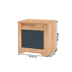 Casa si Gradina - Mobilier - Comode si corpuri - Noptiere - Noptiera, stejar craft auriu / gri grafit, dreapta, FIDEL X2 - Infinity.ro