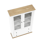 Casa si Gradina - Mobilier - Dulapuri si sifoniere - Dulapuri - Vitrina MZ5, alb / stejar grand, LEON - Infinity.ro