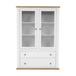 Casa si Gradina - Mobilier - Dulapuri si sifoniere - Dulapuri - Vitrina MZ5, alb / stejar grand, LEON - Infinity.ro