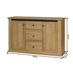 Casa si Gradina - Mobilier - Comode si corpuri - Comode - Scrin MZ11, stejar grand, LEON - Infinity.ro