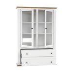 Casa si Gradina - Mobilier - Dulapuri si sifoniere - Dulapuri - Vitrina MZ5, alb / stejar grand, LEON - Infinity.ro