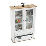 Casa si Gradina - Mobilier - Dulapuri si sifoniere - Dulapuri - Vitrina MZ5, alb / stejar grand, LEON - Infinity.ro