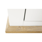 Casa si Gradina - Mobilier - Dulapuri si sifoniere - Dulapuri - Vitrina MZ4, alb / stejar grand, LEON - Infinity.ro