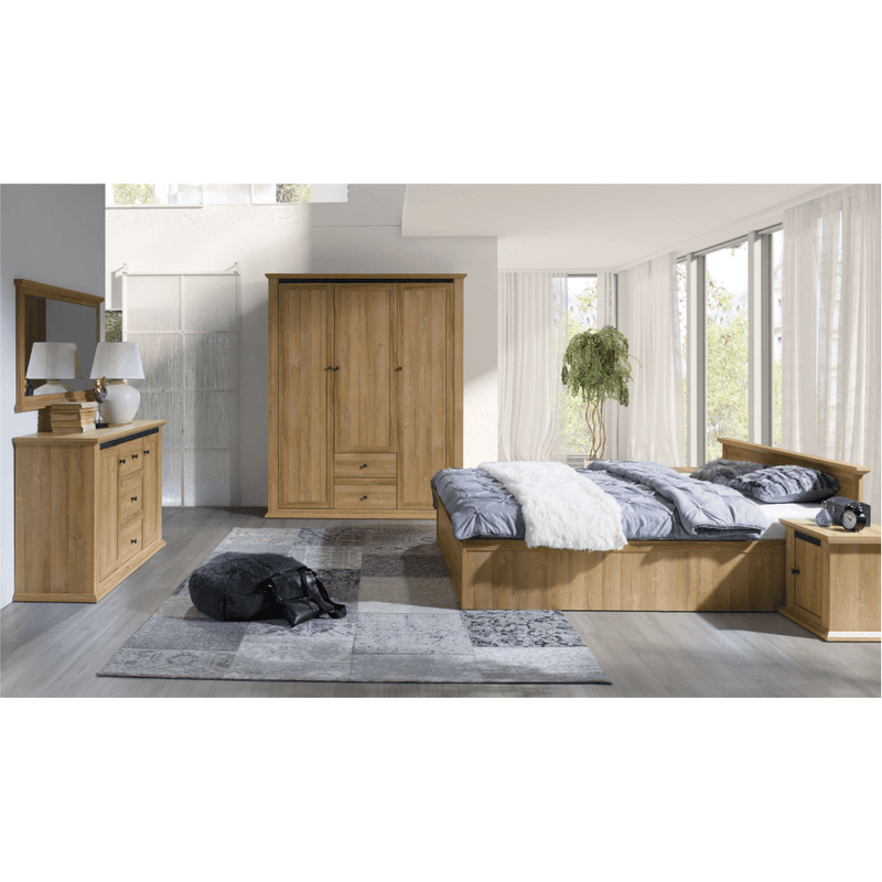 Casa si Gradina - Mobilier - Comode si corpuri - Noptiere - Noptiera MZ19, stejar grand, LEON - Infinity.ro