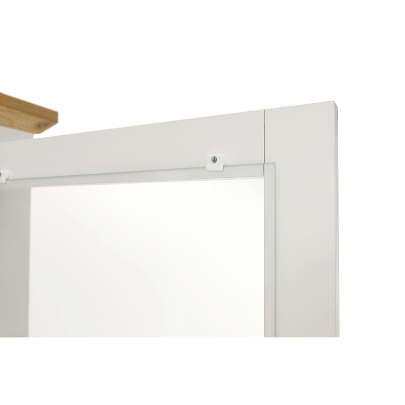 Casa si Gradina - Mobilier - Dulapuri si sifoniere - Dulapuri - Vitrina MZ4, alb / stejar grand, LEON - Infinity.ro