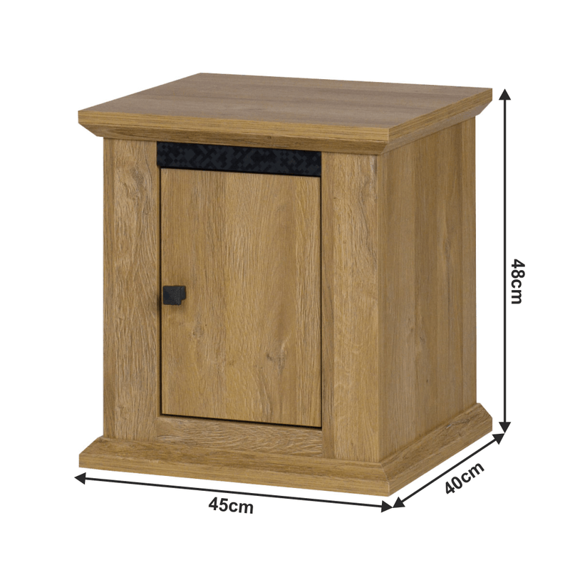 Casa si Gradina - Mobilier - Comode si corpuri - Noptiere - Noptiera MZ19, stejar grand, LEON - Infinity.ro