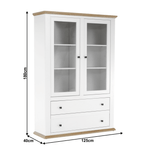 Casa si Gradina - Mobilier - Dulapuri si sifoniere - Dulapuri - Vitrina MZ5, alb / stejar grand, LEON - Infinity.ro