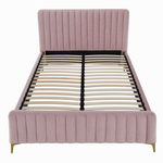 Casa si Gradina - Mobilier - Paturi si accesorii - Paturi - Pat, roz/gold crom auriu, 160x200, KAISA - Infinity.ro