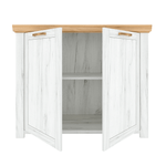 Casa si Gradina - Mobilier - Biblioteci si rafturi - Rafturi - Scrin J, stejar craft auriu / stejar craft alb, SUDBURY - Infinity.ro