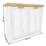 Casa si Gradina - Mobilier - Biblioteci si rafturi - Rafturi - Scrin J, stejar craft auriu / stejar craft alb, SUDBURY - Infinity.ro