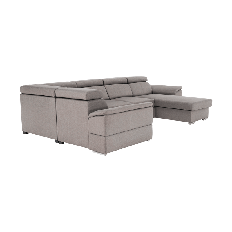 Casa si Gradina - Mobilier - Canapele si coltare - Coltare - Coltar, gri maroniu Taupe, model dreapta, SEGORIA ROH U - Infinity.ro
