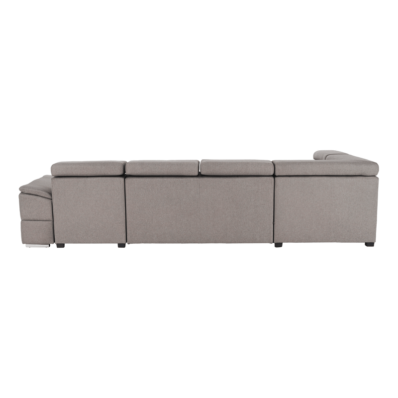 Casa si Gradina - Mobilier - Canapele si coltare - Coltare - Coltar, gri maroniu Taupe, model dreapta, SEGORIA ROH U - Infinity.ro