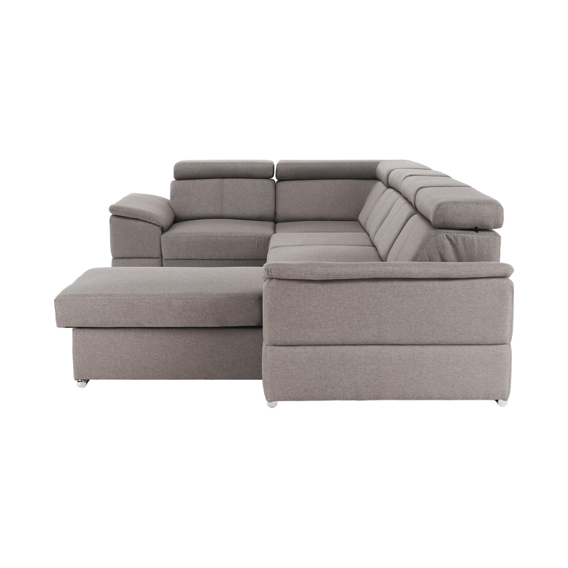 Casa si Gradina - Mobilier - Canapele si coltare - Coltare - Coltar, gri maroniu Taupe, model dreapta, SEGORIA ROH U - Infinity.ro