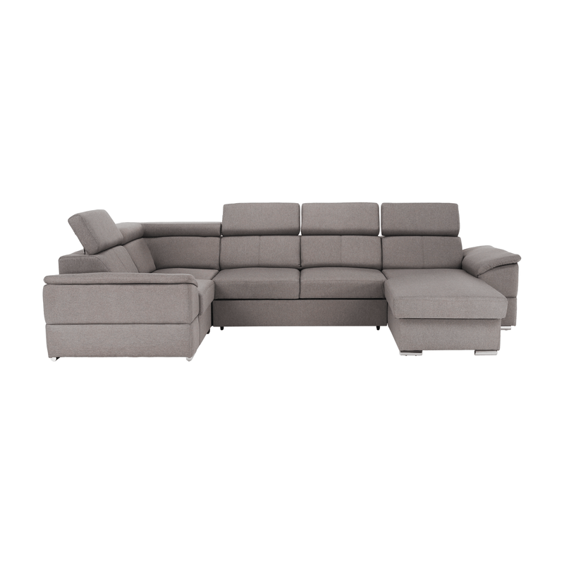 Casa si Gradina - Mobilier - Canapele si coltare - Coltare - Coltar, gri maroniu Taupe, model dreapta, SEGORIA ROH U - Infinity.ro