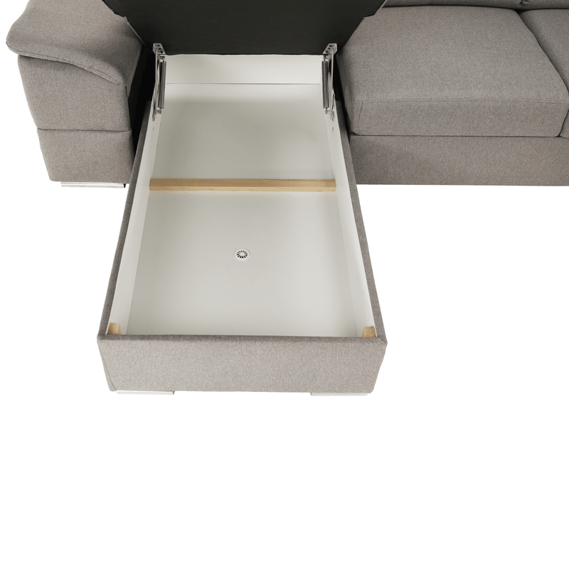 Casa si Gradina - Mobilier - Canapele si coltare - Coltare - Coltar, gri maroniu Taupe, model stanga, SEGORIA ROH U - Infinity.ro