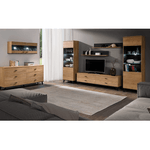 Casa si Gradina - Mobilier - Comode si corpuri - Comode - TV masuta, stejar lefkas/negru, SIRAN TYP 6 - Infinity.ro