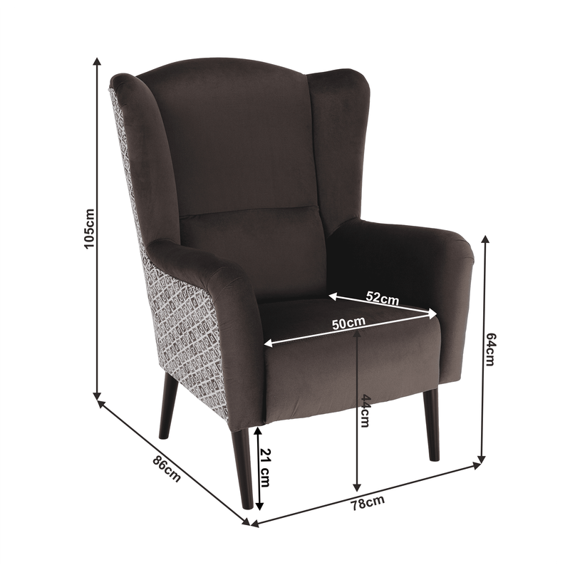 Casa si Gradina - Mobilier - Scaune si fotolii - Fotolii - Fotoliu de design, catifea Velvet maro/model Terra, BELEK - Infinity.ro