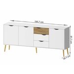 Casa si Gradina - Mobilier - Comode si corpuri - Comode - Comoda, stejar sonoma/alb, OSLO 75454 - Infinity.ro