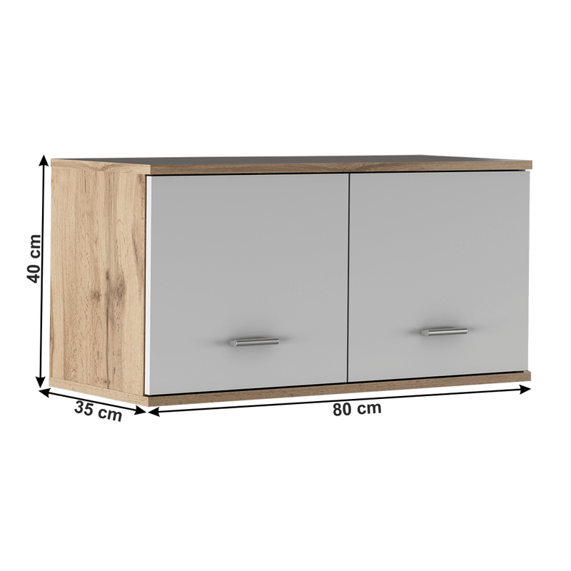 Casa si Gradina - Mobilier - Dulapuri si sifoniere - Dulapuri - Extensie TIP 8, stejar wotan/alb, CYRIL - Infinity.ro