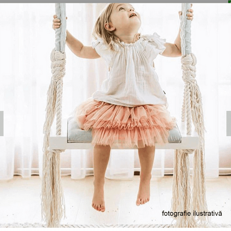 Jucarii, Copii si Bebe - Jucarii si jocuri - Jucarii de exterior - Leagane copii - Leagan pentru copii, alb / gri, SVING - Infinity.ro