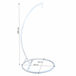 Casa si Gradina - Gradina si terasa - Balansoare si hamace - Balansoare - Cadru pentru suspendat fotoliu balansoar, alb, OTAN NEW TYP 2 - Infinity.ro