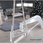 Jucarii, Copii si Bebe - Jucarii si jocuri - Jucarii de exterior - Leagane copii - Leagan pentru copii, alb / gri, SVING - Infinity.ro