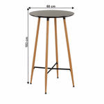 Casa si Gradina - Mobilier - Mese si birouri - Mese living - Masa de bar, negru/stejar, diametru 60 cm, IMAM - Infinity.ro