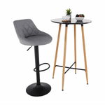 Casa si Gradina - Mobilier - Mese si birouri - Mese living - Masa de bar, negru/stejar, diametru 60 cm, IMAM - Infinity.ro