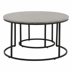 Casa si Gradina - Mobilier - Mese si birouri - Masute de cafea - Set de doua mese de cafea, beton / negru, IKLIN - Infinity.ro